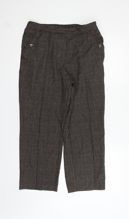 Womens UK Size 12 Marks and Spencer Regular Fit  Brown Trousers