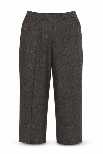 Marks & Spencer Womens Brown Check  Trousers  Size 12 L22 in