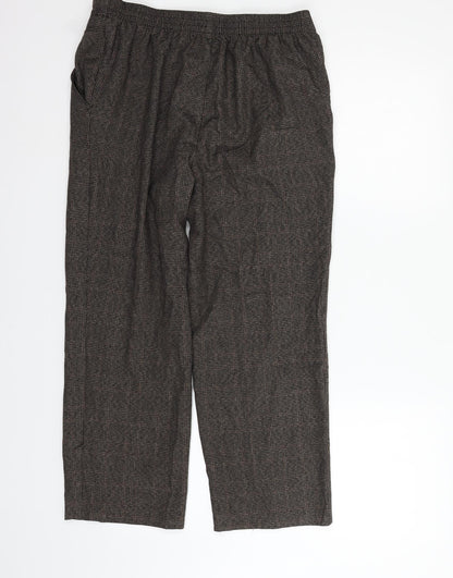 Womens UK Size 12 Marks and Spencer Regular Fit  Brown Trousers
