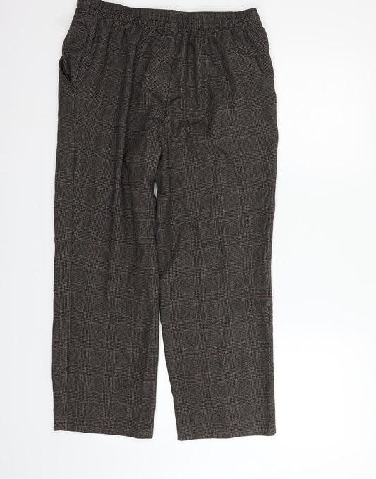 Womens UK Size 12 Marks and Spencer Regular Fit  Brown Trousers