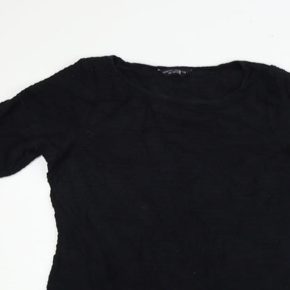 Dorothy Perkins Womens Black Houndstooth  Fit & Flare  Size 14