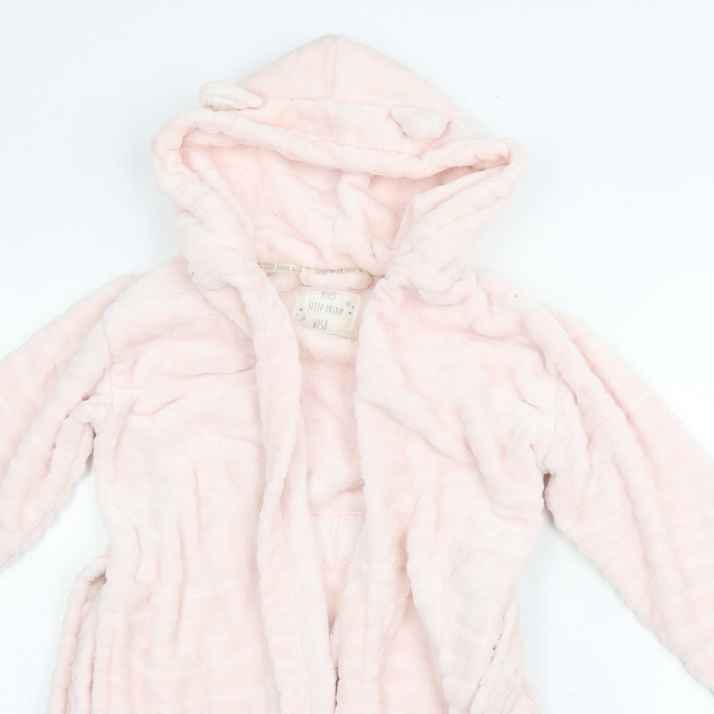 F&F Girls Pink Solid  Top Gown Size 7-8 Years  - BELTED