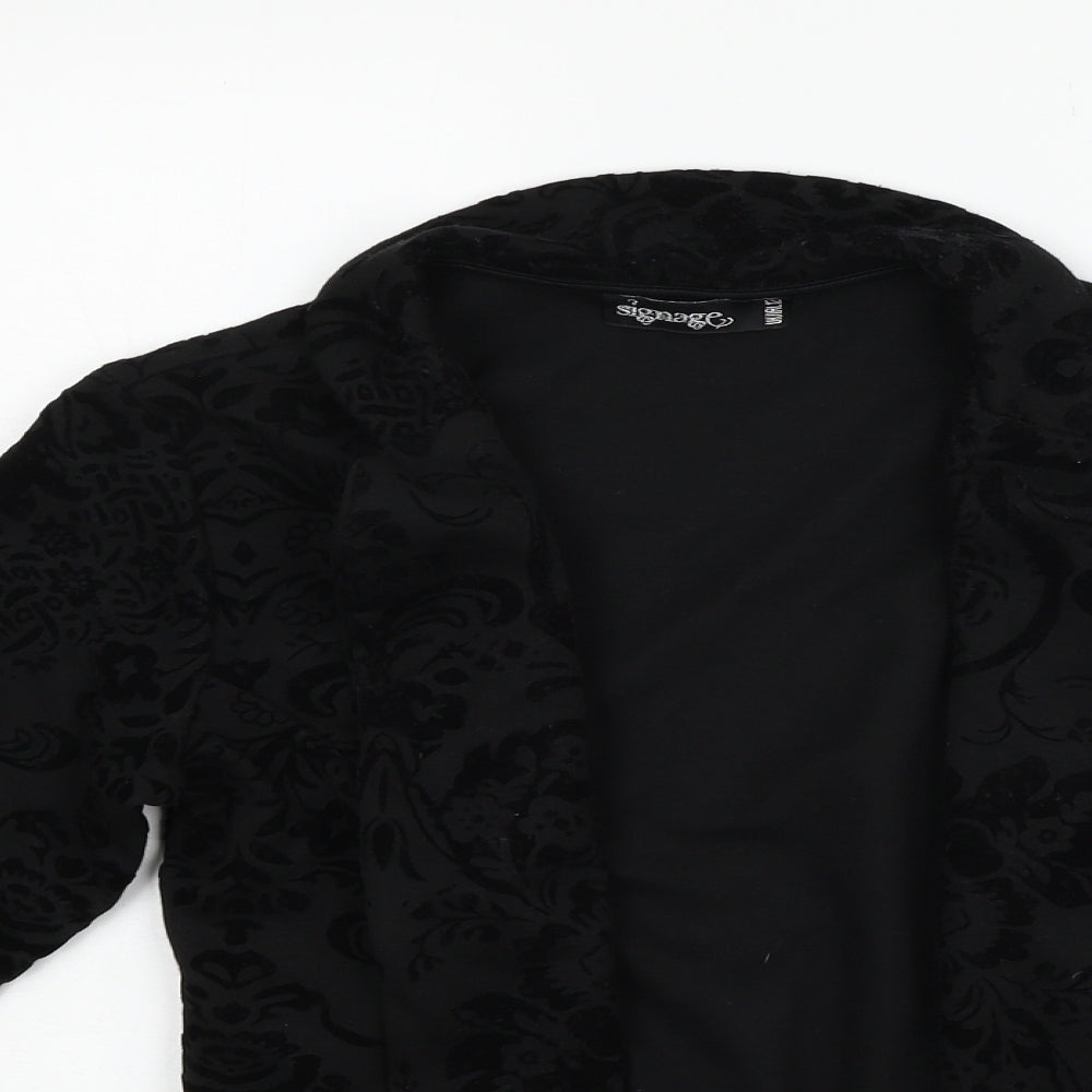 Signage Womens Black   Cape Jumper Size 12