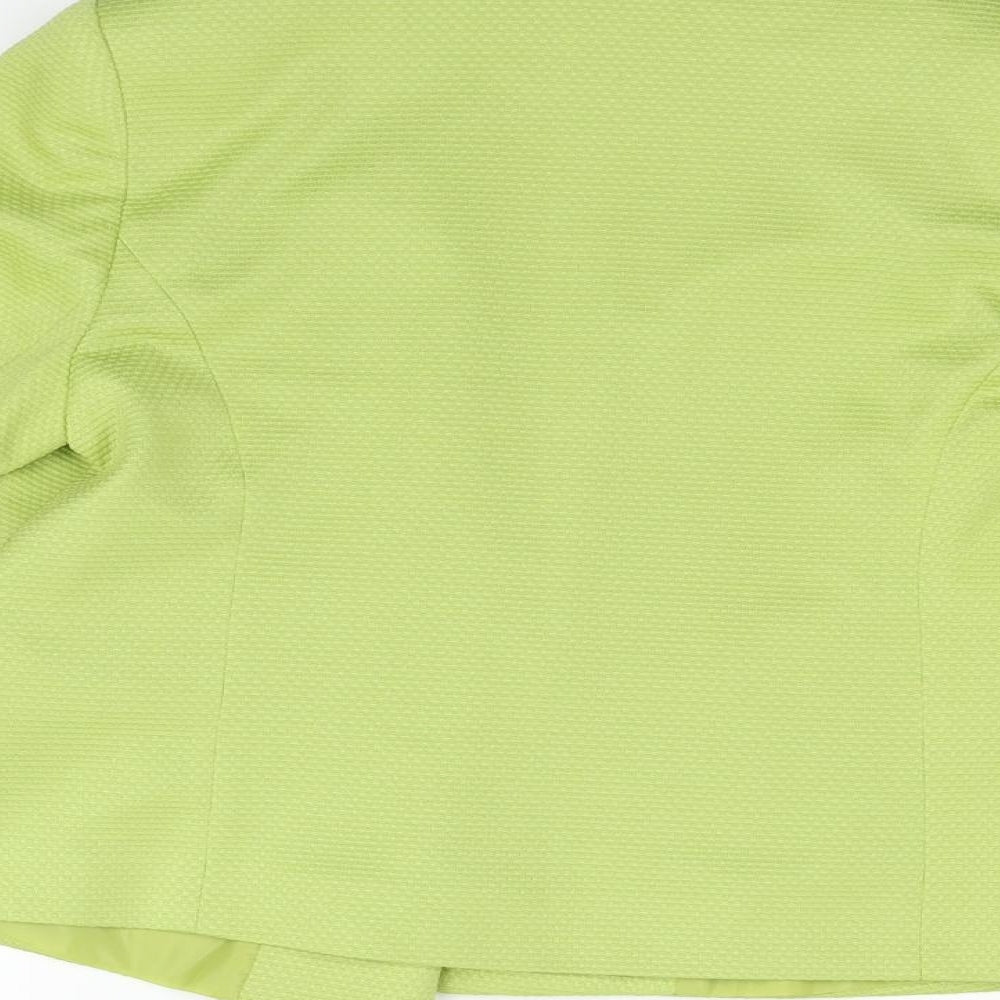 Brand and care label for Principles women’s green henley jumper, size UK 12
