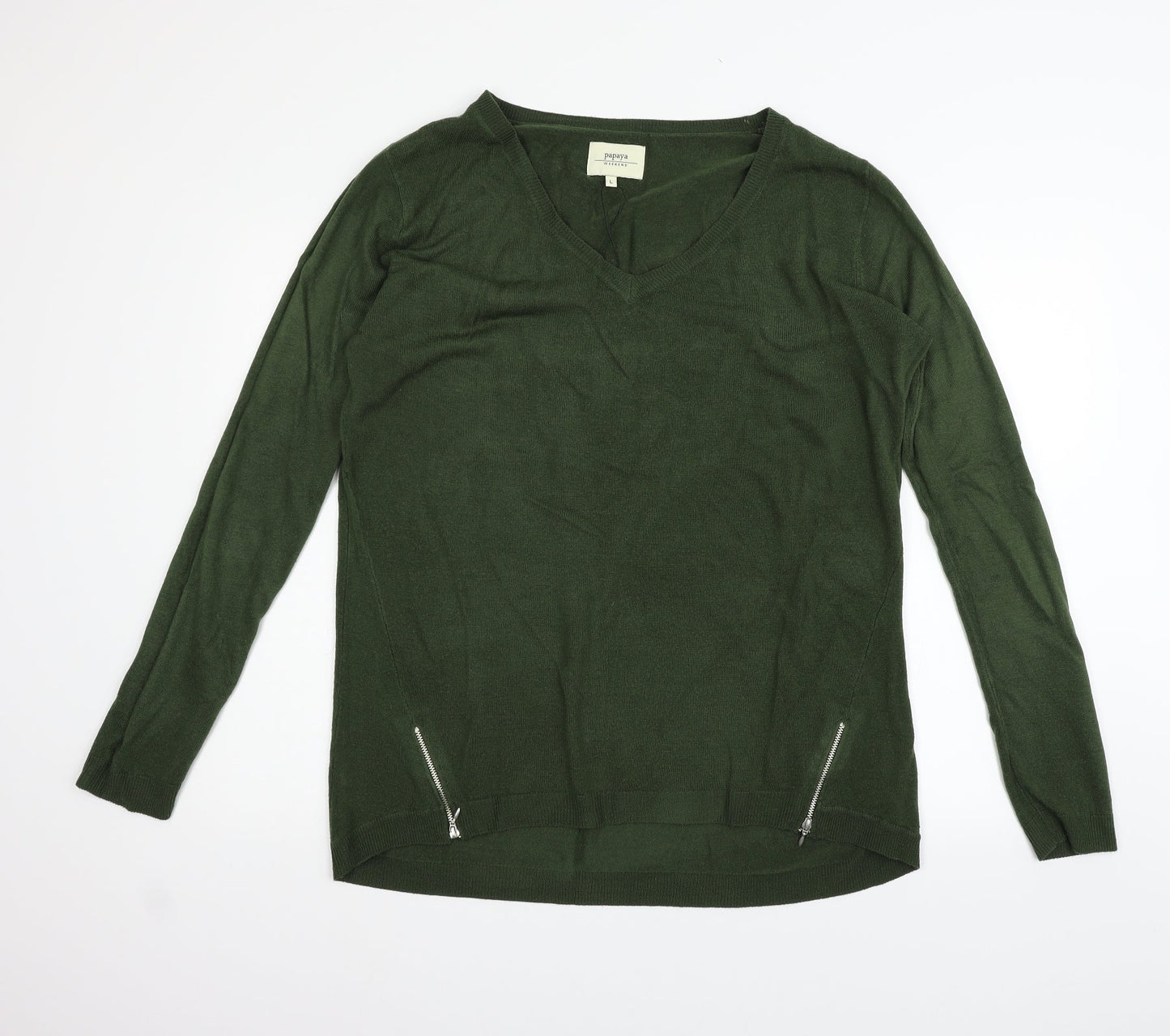 Papaya Womens Green   Pullover Jumper Size L