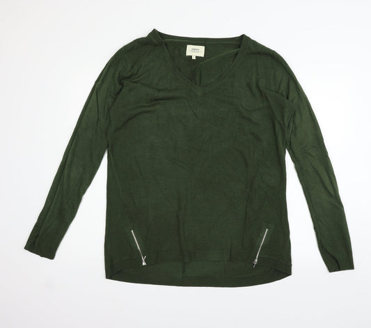 Additional front view of Papaya women’s green jumper, size L