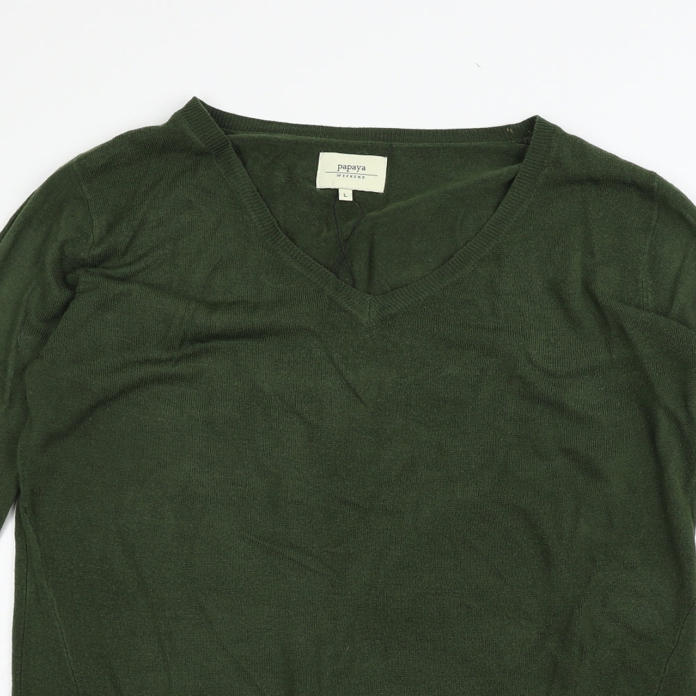 Papaya Womens Green   Pullover Jumper Size L