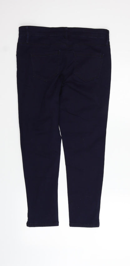 Womens UK Size 14 Oasis Regular Fit  Blue Trousers
