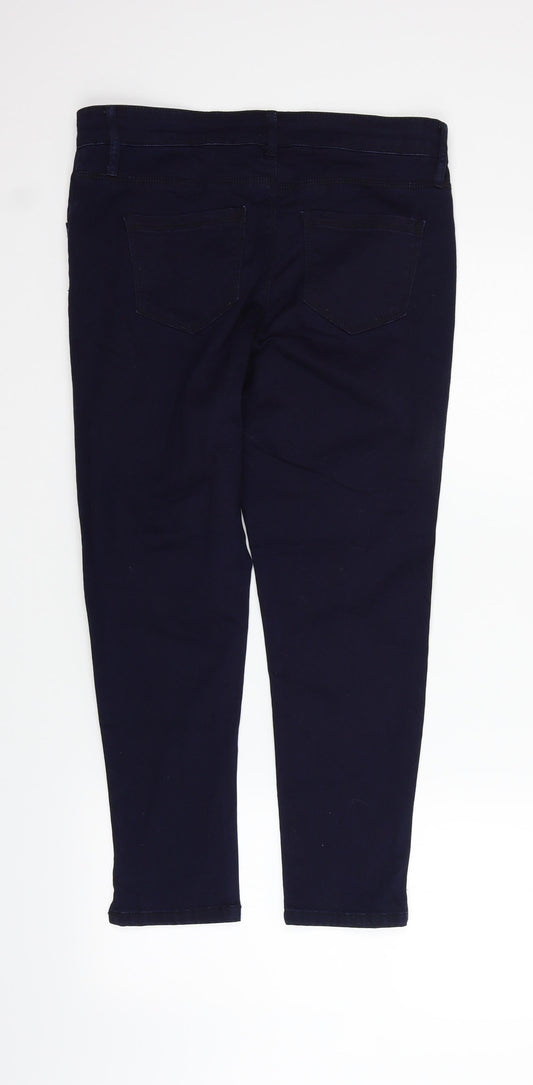 Womens UK Size 14 Oasis Regular Fit  Blue Trousers