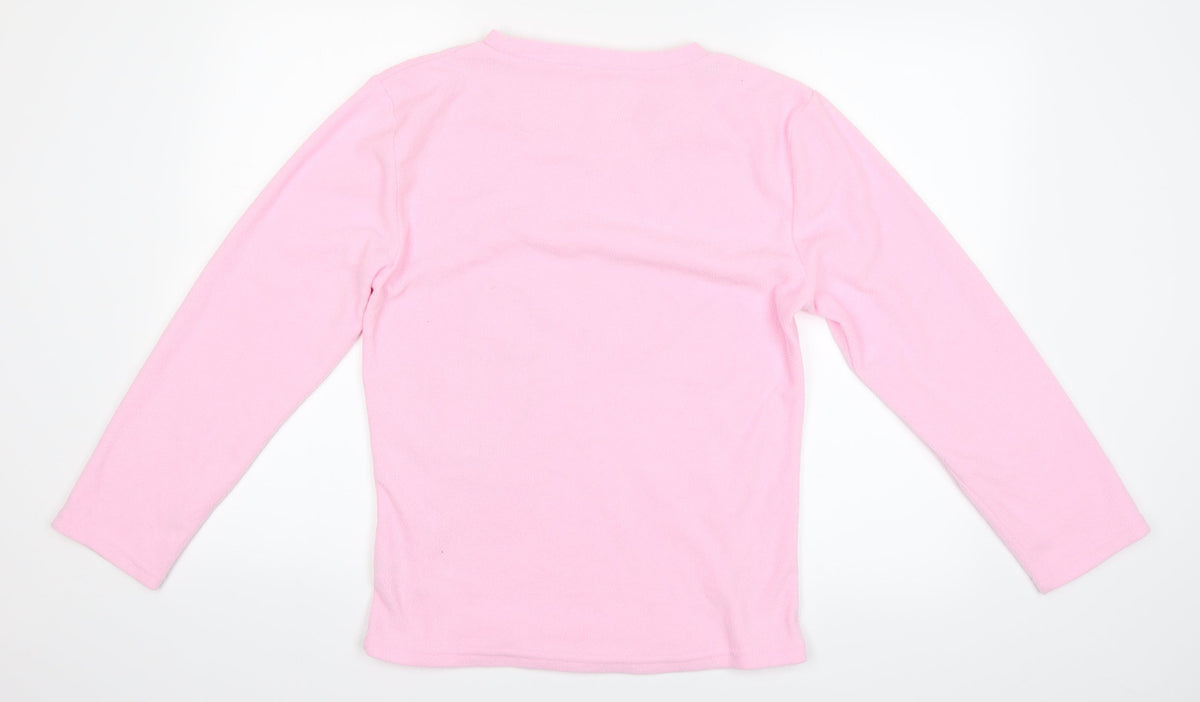 Preworn Womens Pink Solid  Top Pyjama Top Size 10
