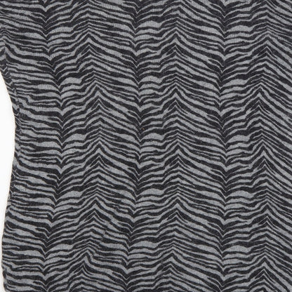 inItial Womens Grey Animal Print  Cardigan Jumper Size M