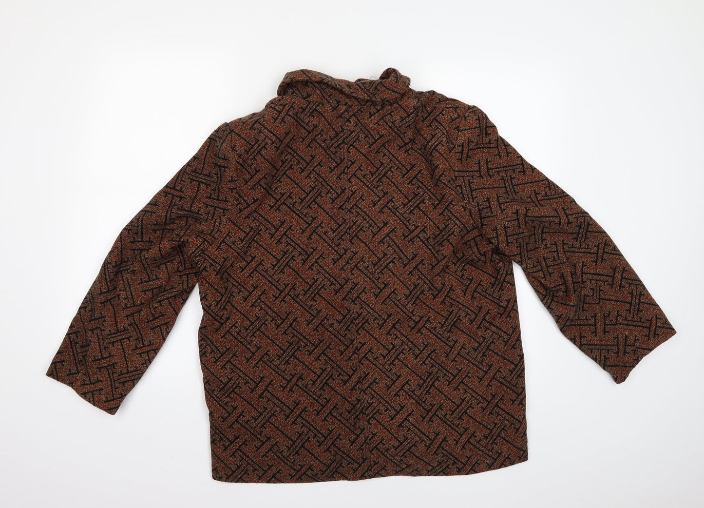 Loon Feng Womens Brown   Overcoat Coat Size XL