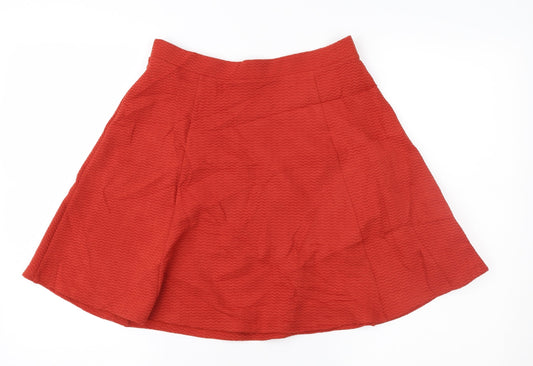 George Womens Brown Geometric  Skater Skirt Size 30 in