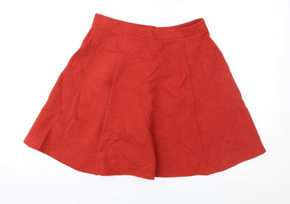 George Womens Brown Geometric  Skater Skirt Size 30 in