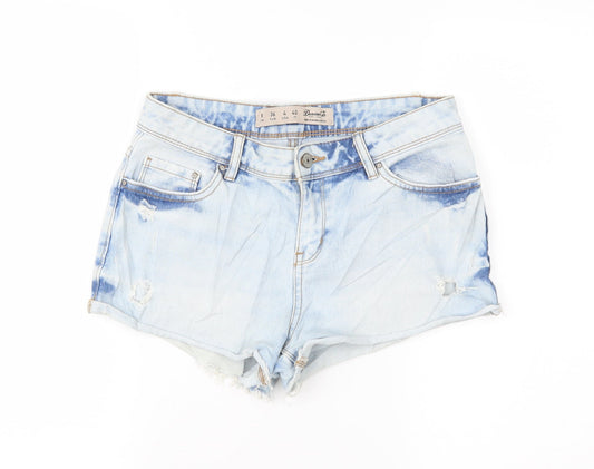 Denim Co Womens Blue  Denim Cut-Off Shorts Size 8 - Distressed