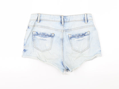 Denim Co Womens Blue  Denim Cut-Off Shorts Size 8 - Distressed