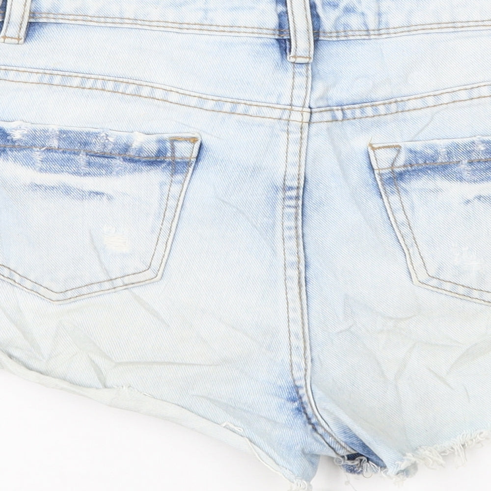 Denim Co Womens Blue  Denim Cut-Off Shorts Size 8 - Distressed