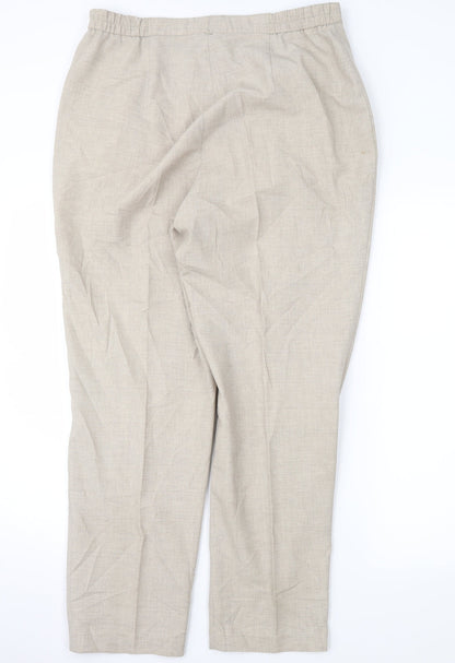Womens UK Size 34 in First Avenue Regular Fit  Beige Trousers