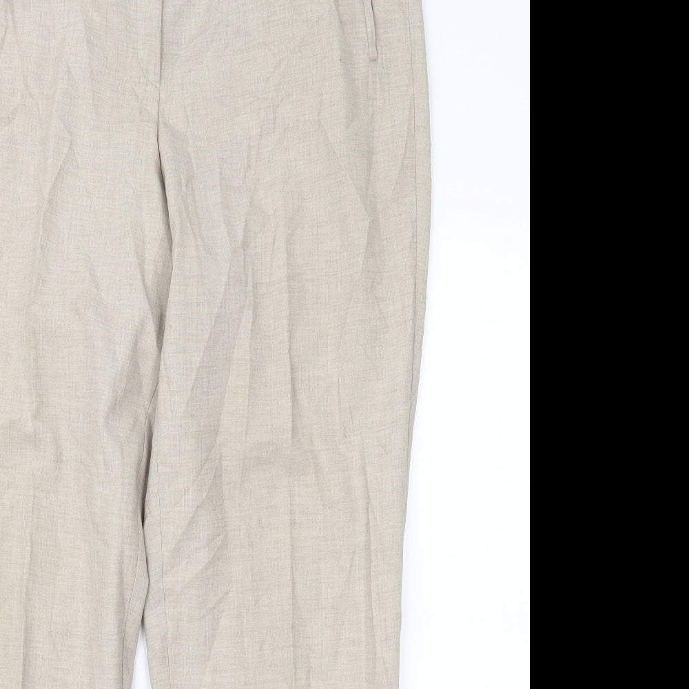 Womens UK Size 34 in First Avenue Regular Fit  Beige Trousers