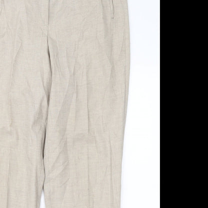 Womens UK Size 34 in First Avenue Regular Fit  Beige Trousers