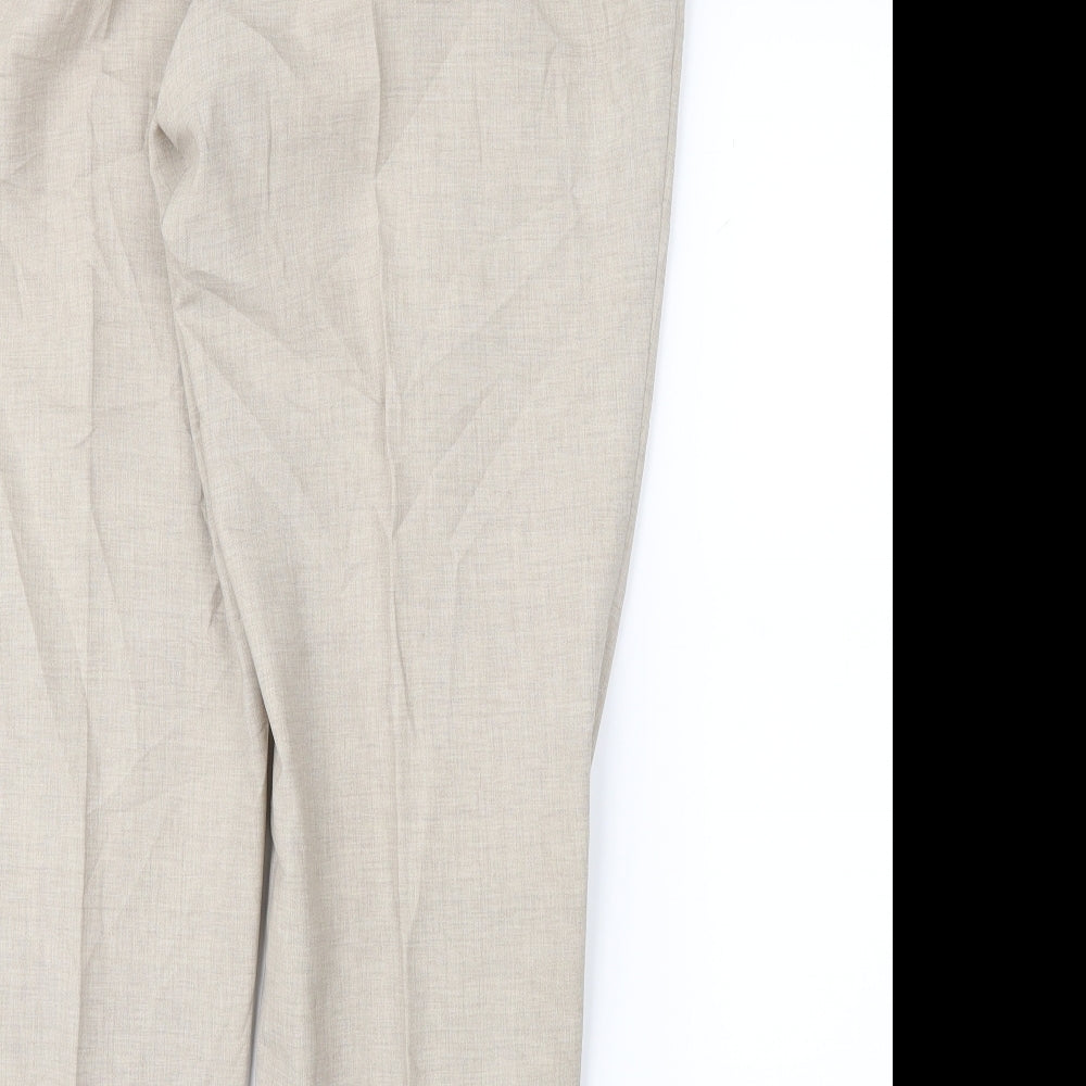 Womens UK Size 34 in First Avenue Regular Fit  Beige Trousers