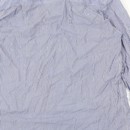 Mens UK Size 15.5 NEXT Blue  Button-Up Long Sleeve Casual Shirt