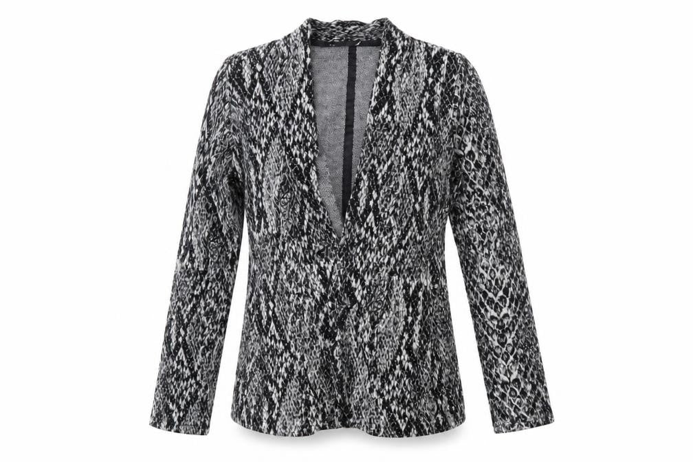 Next Womens Grey Animal Print  Jacket  Size 8