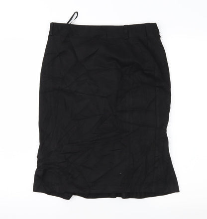 NEXT Womens Black Herringbone  Straight & Pencil Skirt Size 10