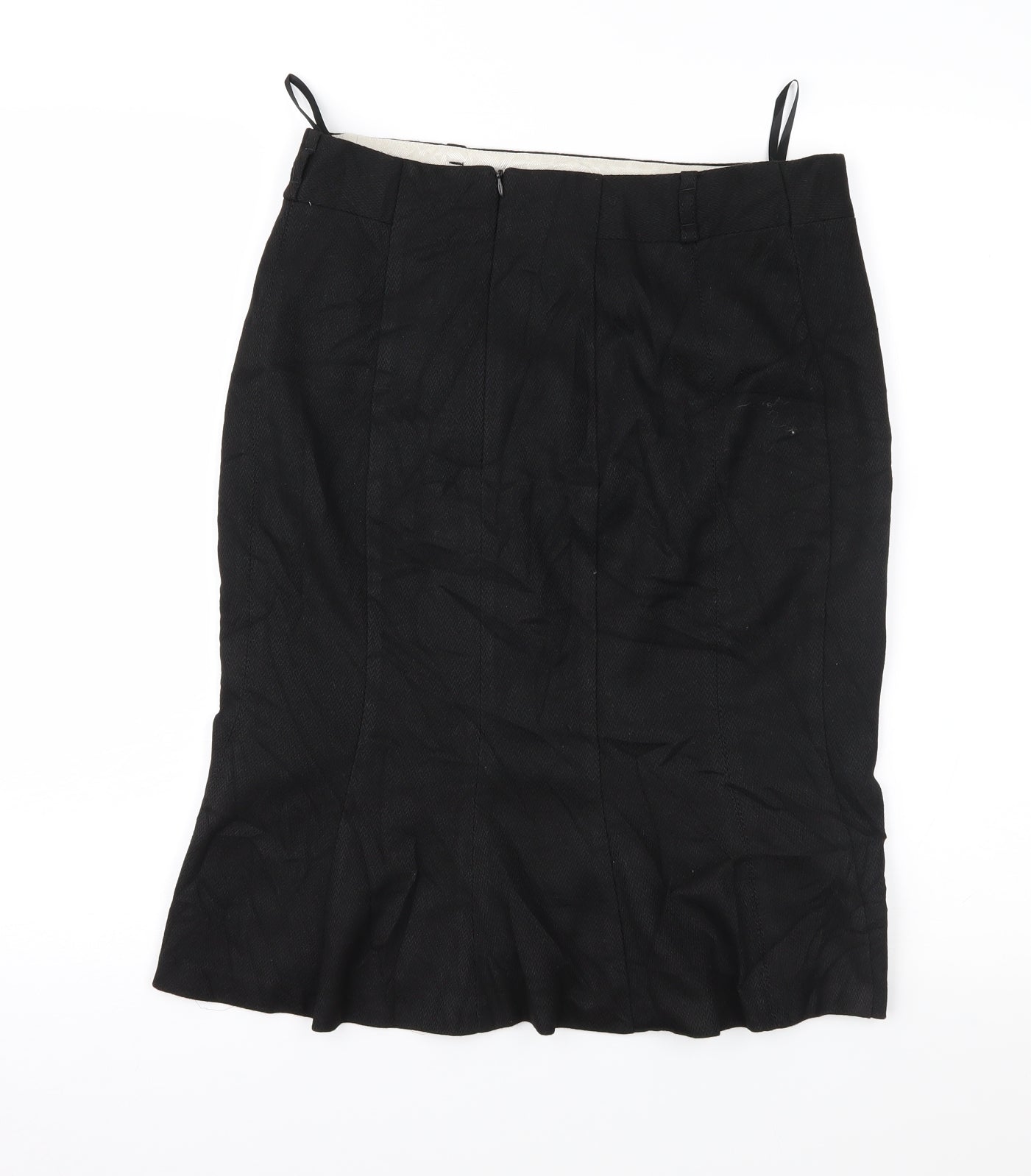 NEXT Womens Black Herringbone  Straight & Pencil Skirt Size 10