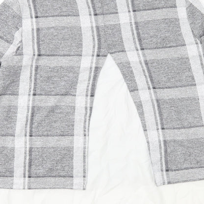 Wallis Womens Grey Check  Pullover Jumper Size 10