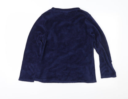 Just Like You Womens Blue Geometric  Top Pyjama Top Size S  - llama