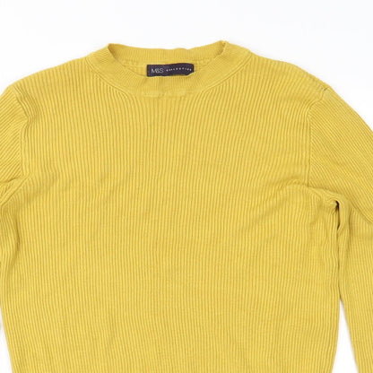 Marks & Spencer Womens Yellow   Pullover Jumper Size 14