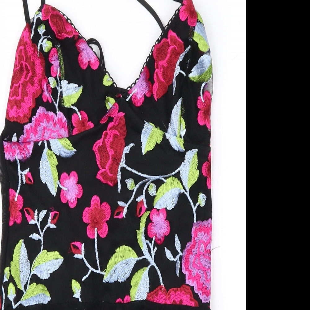 Womens UK Size 10 Topshop Black Basic Blouse