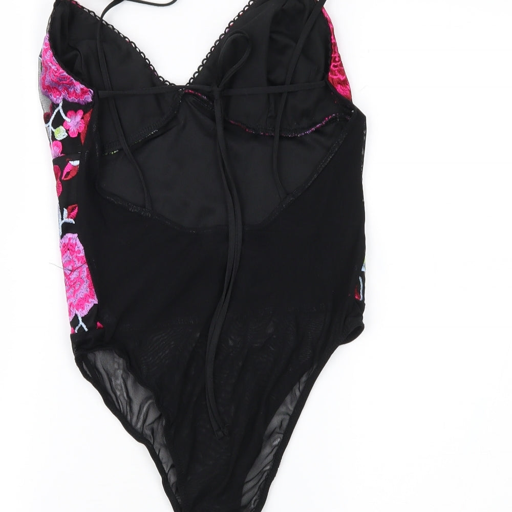 Womens UK Size 10 Topshop Black Basic Blouse