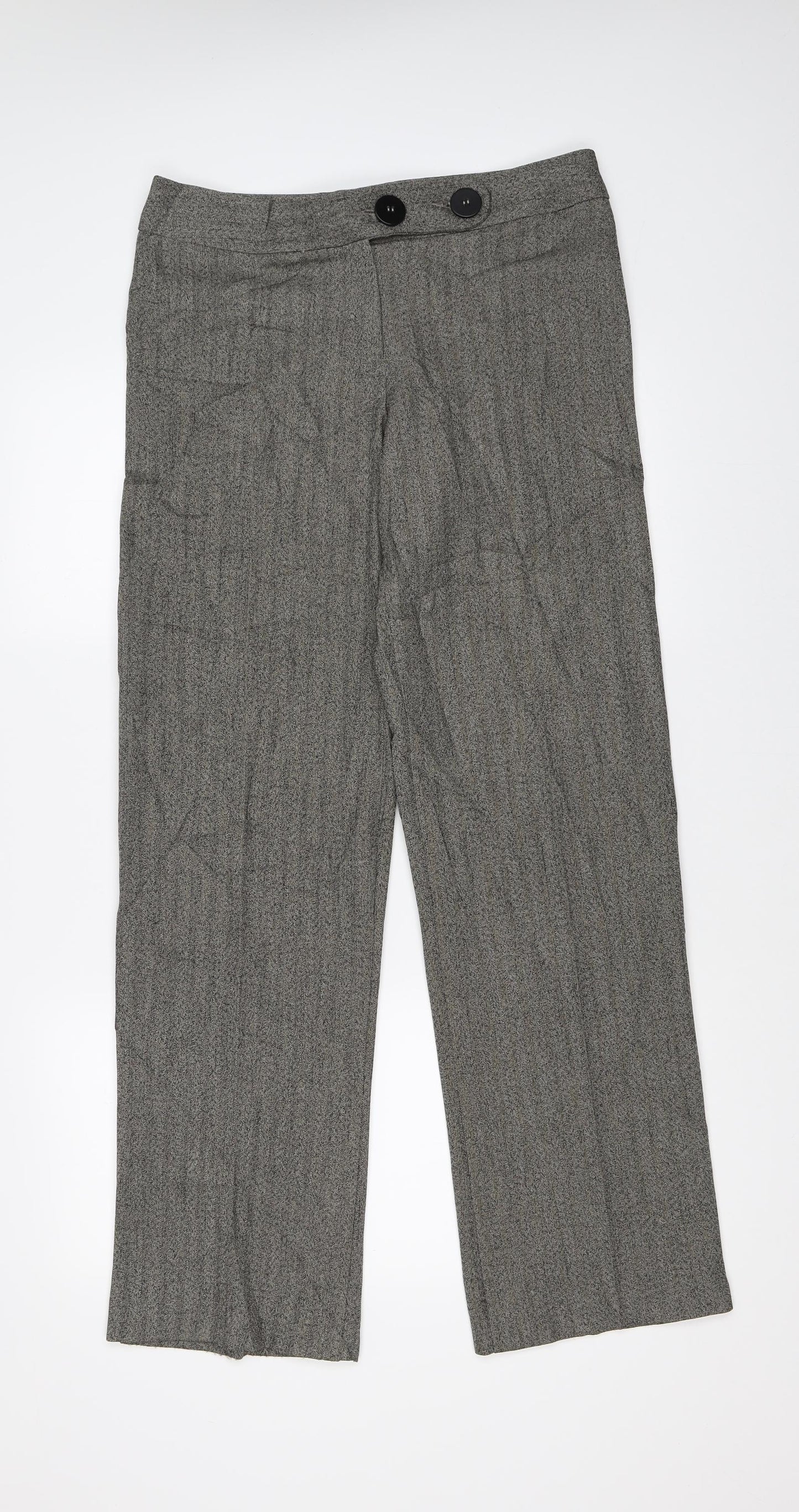 Womens UK Size 10 Marks and Spencer Regular Fit  Brown Trousers