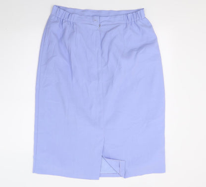 I.D Collection Womens Blue   A-Line Skirt Size 18