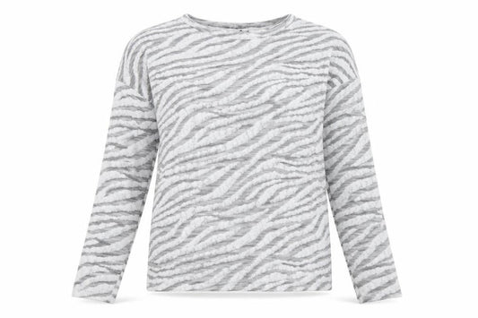 New Look Womens White Striped  Pullover Jumper Size S