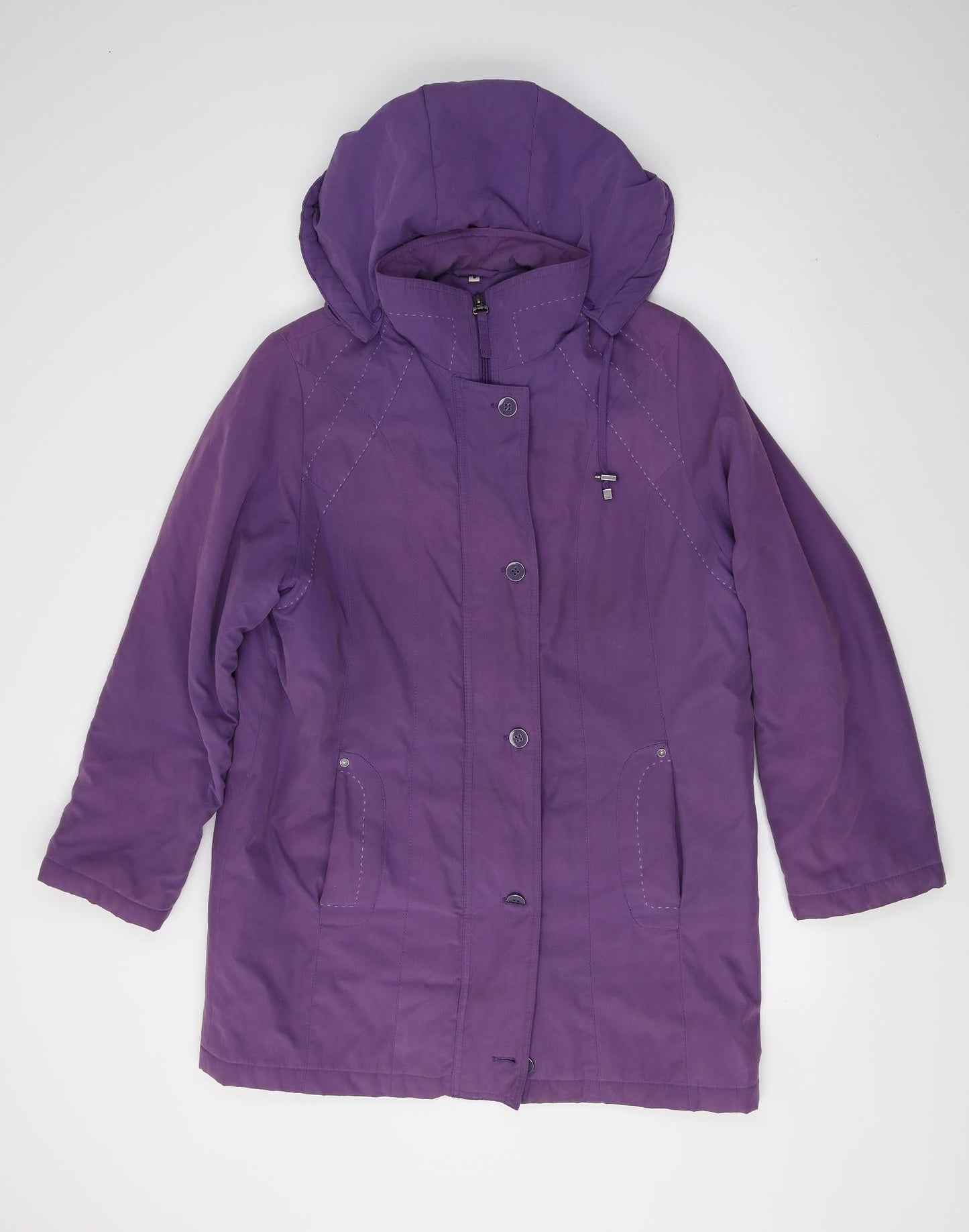 Klass Womens Purple   Overcoat Coat Size M