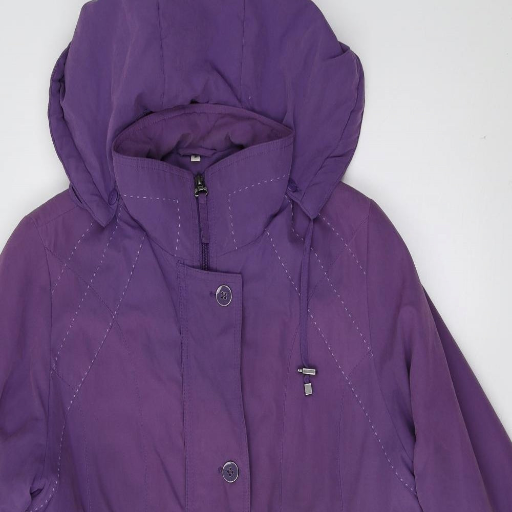 Klass Womens Purple   Overcoat Coat Size M