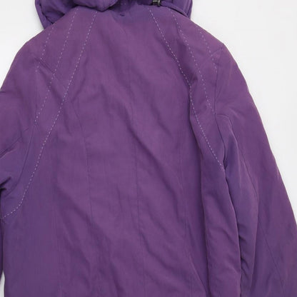 Klass Womens Purple   Overcoat Coat Size M