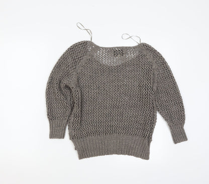 Back view of Papaya women’s green jumper, size UK 12