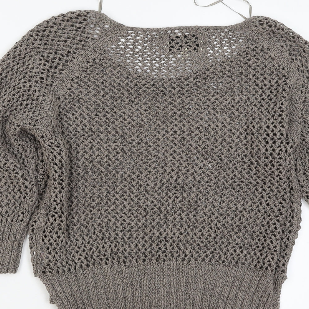 Brand and care label for Papaya women’s green jumper, size UK 12