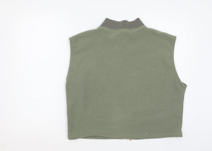 Preworn Womens Green   Full Zip Jumper Size L