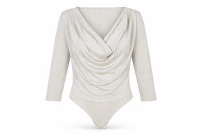 Womens UK Size 10 Very One-Piece Silver Bodysuit