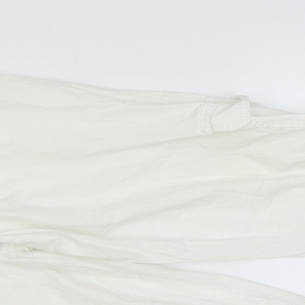 Womens UK Size L Preworn Regular Fit Capri White Trousers