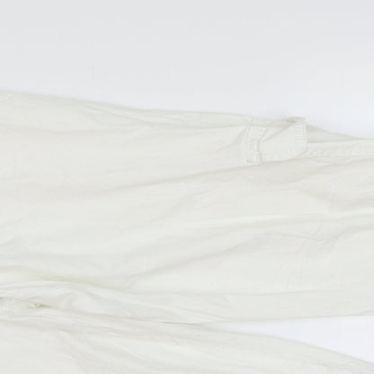 Womens UK Size L Preworn Regular Fit Capri White Trousers
