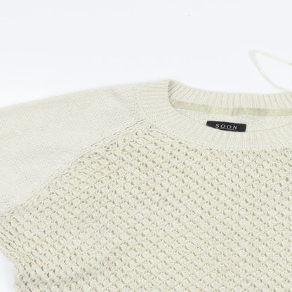 Soon Womens Beige   Pullover Jumper Size 16