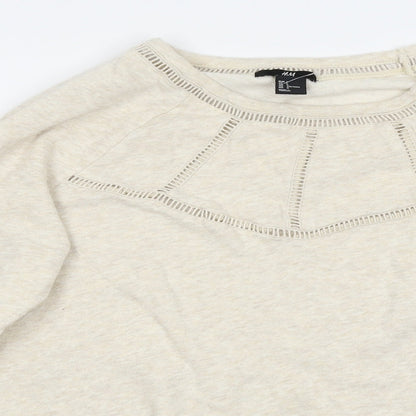 H&M Womens Beige   Pullover Jumper Size L
