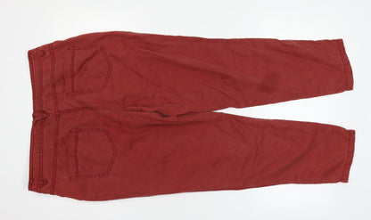 89th & Madison Womens Red   Trousers  Size 12 L25 in