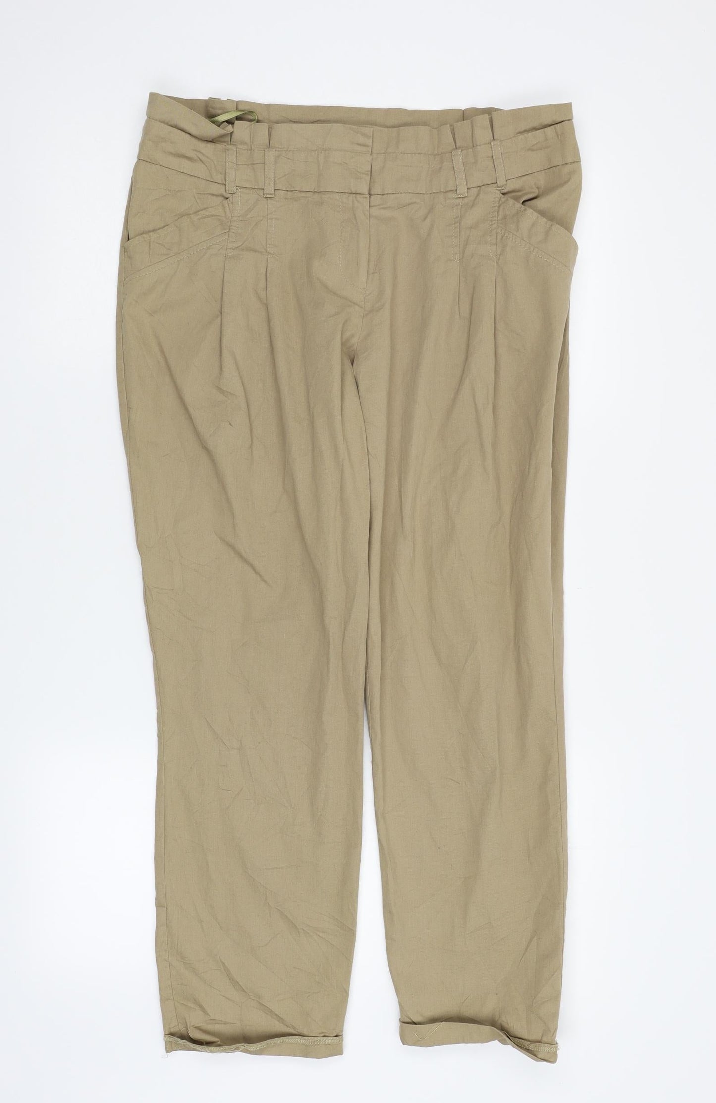 Select Womens Beige   Chino Trousers Size 14 L26 in